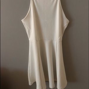 H&M white staked skirt dress